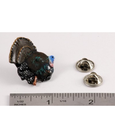 Handcrafted Turkey Brooch and Lapel Pins - Feather, Flying, Strutting, Small, and Large - Pewter, Copper, Gold, Hand Painted ...