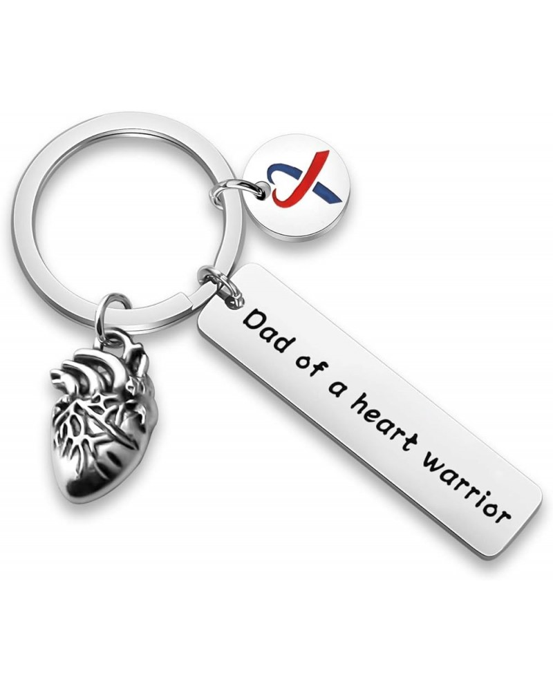 CHD Keychain Mom/Dad of A Heart Warrior Keychain Congenital Defect Awareness Gift for Heart Warrior Mom Dad Dad of a Heart Wa...