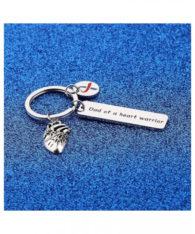 CHD Keychain Mom/Dad of A Heart Warrior Keychain Congenital Defect Awareness Gift for Heart Warrior Mom Dad Dad of a Heart Wa...