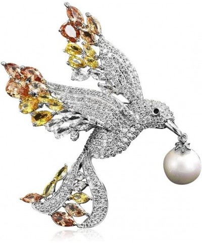 Animal Brooch Insect Bird Brooches Pearl Rhinestone Crystal Brooch 18k Gold-Plated Lapel Pins Jewelry Gifts Birthday Gifts fo...