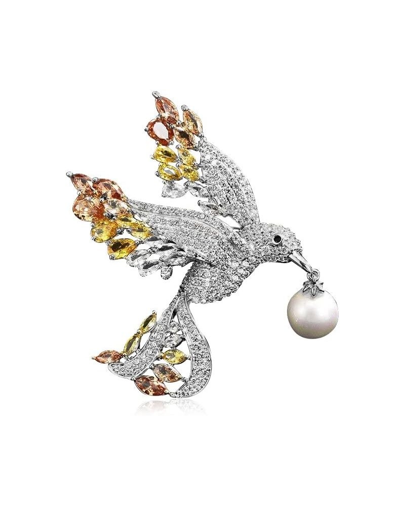 Animal Brooch Insect Bird Brooches Pearl Rhinestone Crystal Brooch 18k Gold-Plated Lapel Pins Jewelry Gifts Birthday Gifts fo...