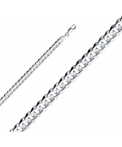 14K Solid Gold Cuban Link Curb Chains (Select Options) 24 Inches White Gold $1.00 Necklaces