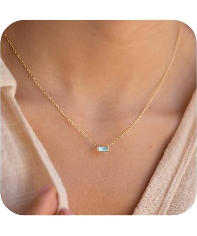 Gold Necklace for Women,Dainty Gold Necklace 14K Gold Plated Cubic Zirconia Pendant Necklace Diamond Choker Necklace for Wome...