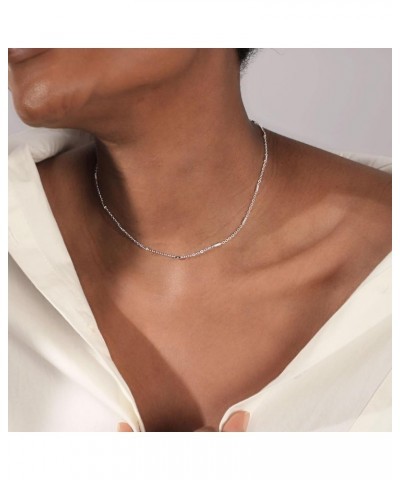 14K Gold Plated Choker Necklace for Women Dainty Coin Chain Chokers Simple Lighting Bolt Fishbone Necklaces Everyday Jewelry ...