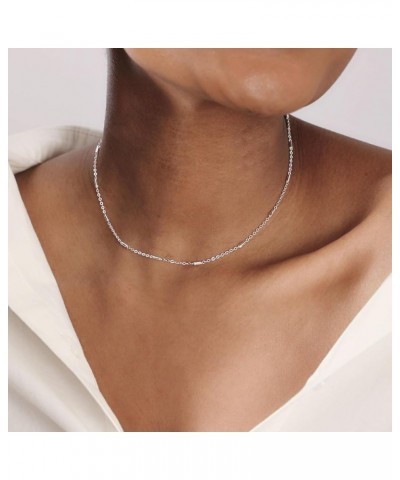 14K Gold Plated Choker Necklace for Women Dainty Coin Chain Chokers Simple Lighting Bolt Fishbone Necklaces Everyday Jewelry ...