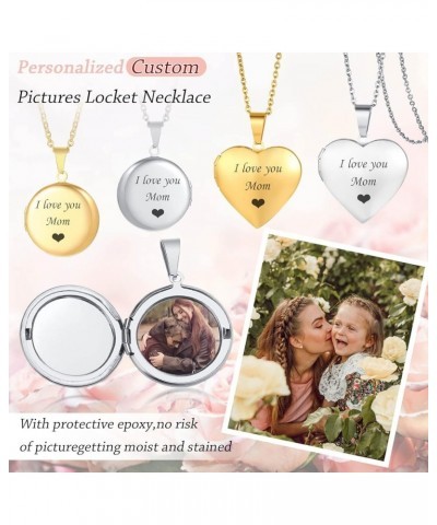 Personalized Locket Necklace for Women - Gifts for Women Love Heart Locket Necklace That Holds Pictures Locket Pendant Gifts ...