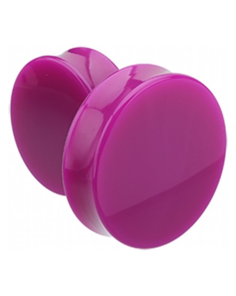 Supersize Neon Colored Acrylic Double Flared WildKlass Ear Gauge Plug (Sold as Pairs) 1-3/4" (44mm) Purple $14.27 Body Jewelry