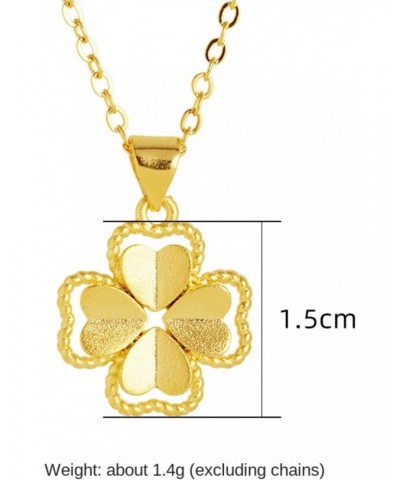 3 piece four leaf lucky clover jewelry set, pendant necklace, earrings, bracelet, 18K gold plated stainless steel titanium st...