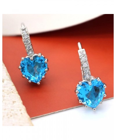 Crystal Square Cushion Drop Leverback Earrings Gold Pated Hypoallergenic Cute Dangle Earring Fashion Jewelry for Women Girl S...