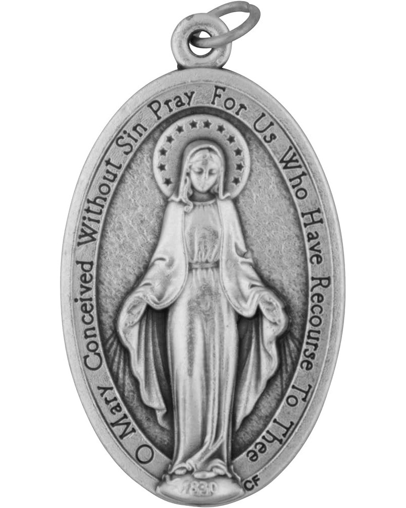 1.75" Large Oval Saint Medal | 10 Subjects | Perfect Pedant for Any Chain or Necklace | Christian Jewelry Miraculous Medal $8...