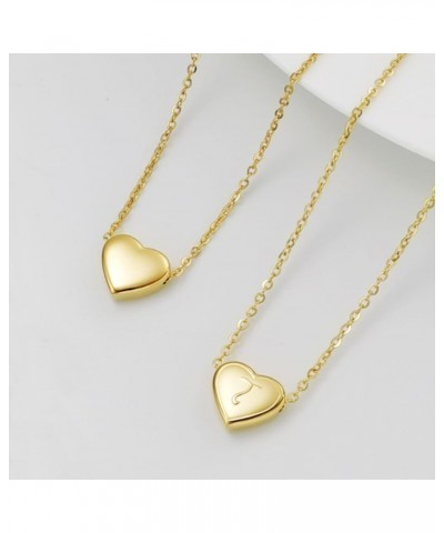 Heart Initial Necklaces For Girls Gold Letter Necklace For Women Silver Initial Necklaces For Kids Jewelry For Girls Gifts Go...