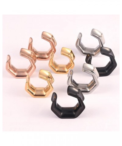 DIY Ear Tunnels Hanger Pendant Stainless Steel Plugs Gauges Stretcher 2g 0g Body Piercing Jewelry 25mm(1") F-Hexagon $6.71 Bo...