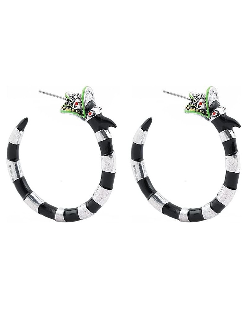 Coral Snake Earrings Halloween Terrible Beetle Snake Juice Hoop Earrings Cosplay Party Costume Accessories for Women Girls Ho...