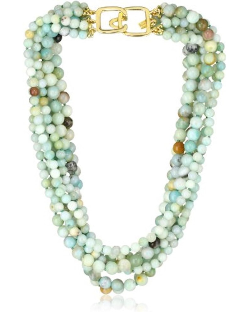 8-Row Amazonite Jade and Agate 19" Necklace $104.50 Necklaces