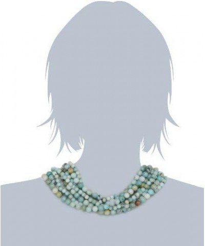 8-Row Amazonite Jade and Agate 19" Necklace $104.50 Necklaces