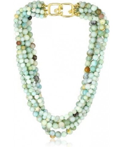 8-Row Amazonite Jade and Agate 19" Necklace $104.50 Necklaces