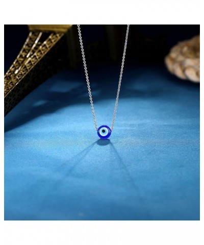 Evil Eye Necklace Blue Eyes Luck Protection Amulet Pendant Necklace Ojo Turco Kabbalah Adjustable Evil Eye Jewelry Gift for W...