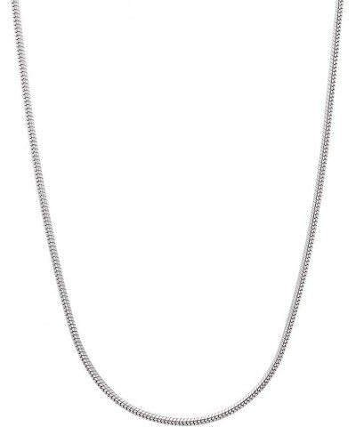 1mm-4mm Solid .925 Sterling Silver Round Snake Chain Necklace or Bracelet 30.0 Inches 1.1mm Necklace $29.00 Necklaces