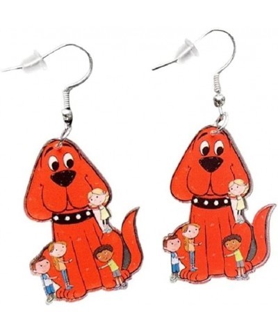 Unique Weird Animal Wooden Acrylic Drop Dangle Earrings Cute Cat Dog Elephant Frog Asymmetric Funny Earrings Lightweight Char...