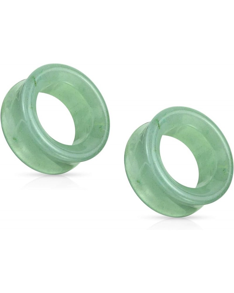 Green Aventurine Stone Double Flared Saddle Tunnels, Sold as a Pair 16mm (5/8") $10.36 Body Jewelry