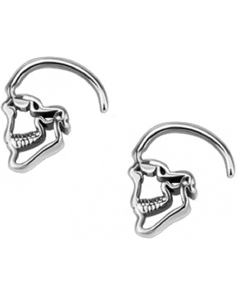 316L Surgical Steel Skull Hanging Taper Plugs, Sold as a Pair 5mm (4GA) $11.73 Body Jewelry