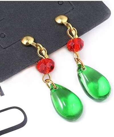 HMC Cosplay Earrings for Women - Anime Cosplay Green Drop Earrings - Anime Jewelry Gift For Friend On Birthday Party Green Dr...