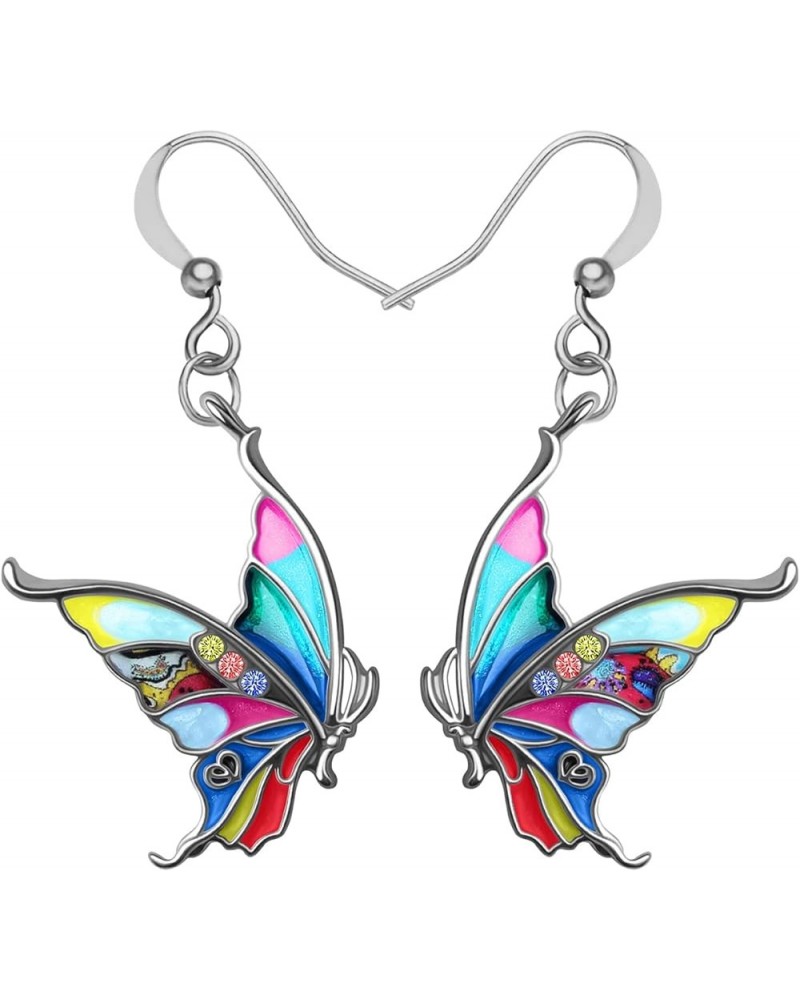 Cute Butterfly Earrings Dangle for Women Girls Charms Butterfly Jewelry Gifts Multicolour $8.24 Earrings