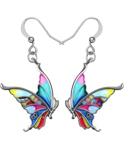 Cute Butterfly Earrings Dangle for Women Girls Charms Butterfly Jewelry Gifts Multicolour $8.24 Earrings