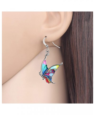 Cute Butterfly Earrings Dangle for Women Girls Charms Butterfly Jewelry Gifts Multicolour $8.24 Earrings