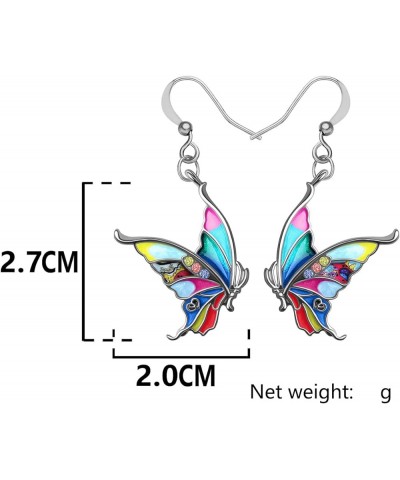 Cute Butterfly Earrings Dangle for Women Girls Charms Butterfly Jewelry Gifts Multicolour $8.24 Earrings