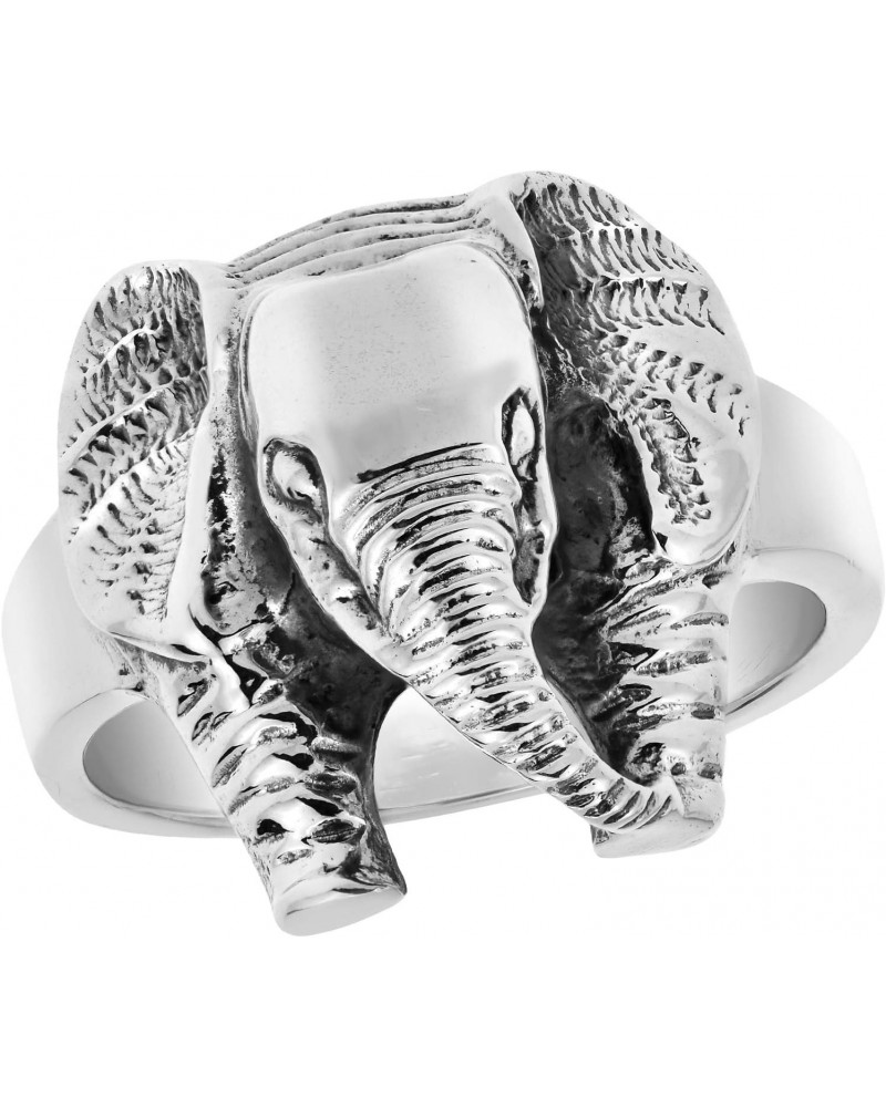 Majestic Elephant Head .925 Sterling Silver Ring $18.97 Rings