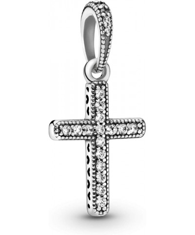 Jewelry Sparkling Cross Cubic Zirconia Pendant in Sterling Silver With Gift Box $26.65 Necklaces