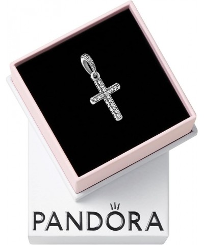 Jewelry Sparkling Cross Cubic Zirconia Pendant in Sterling Silver With Gift Box $26.65 Necklaces