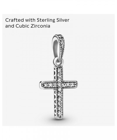 Jewelry Sparkling Cross Cubic Zirconia Pendant in Sterling Silver With Gift Box $26.65 Necklaces