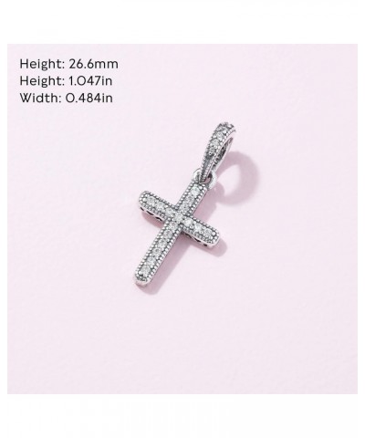 Jewelry Sparkling Cross Cubic Zirconia Pendant in Sterling Silver With Gift Box $26.65 Necklaces