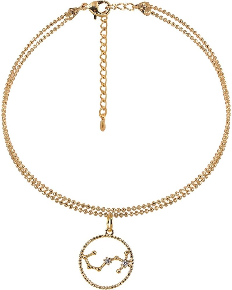 Zodiac Constellation Double Line Anklets Scorpio Gold $7.50 Anklets