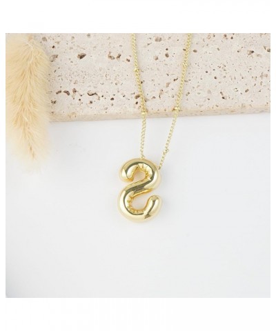 14K Gold Plated Balloon Initial Necklaces for Women - Bubble Letter Necklace Dainty Gold Initial Charm Pendant Necklace Jewel...