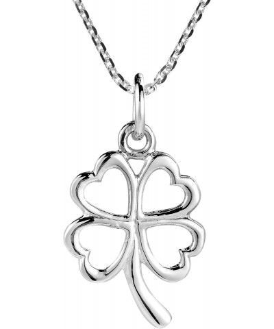 Mystical Charmed Lucky Four Heart Leaf Clover Sterling Silver Necklace | Casual Necklace Jewelry for Women | Jewelry Gift $12...