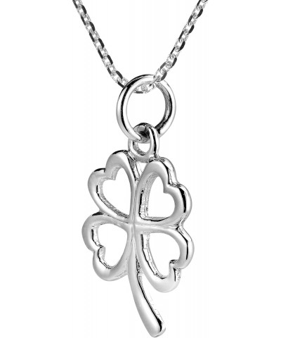 Mystical Charmed Lucky Four Heart Leaf Clover Sterling Silver Necklace | Casual Necklace Jewelry for Women | Jewelry Gift $12...