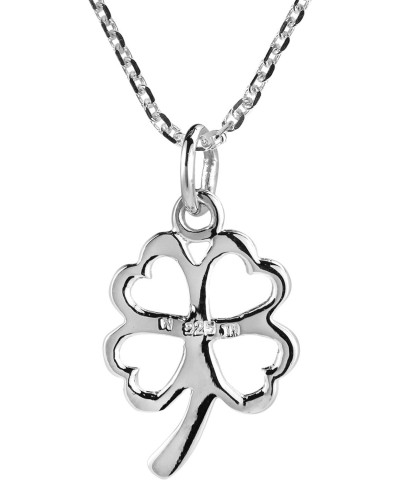 Mystical Charmed Lucky Four Heart Leaf Clover Sterling Silver Necklace | Casual Necklace Jewelry for Women | Jewelry Gift $12...