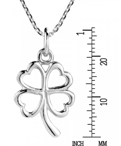 Mystical Charmed Lucky Four Heart Leaf Clover Sterling Silver Necklace | Casual Necklace Jewelry for Women | Jewelry Gift $12...