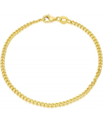 14K Yellow Gold 6-13 Inch 1.2mm-3.2mm Chain Bracelet Anklet for Women, Cuban Link Curb/Rope/Paper Clip/Round Snake/Herringbon...