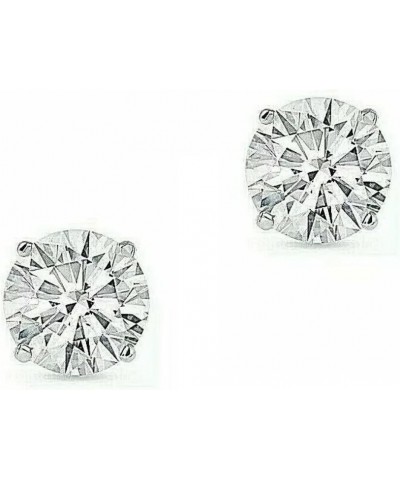 1 Ct Round Diamond Solitaire 14K White Gold Plated Push Back Women's Stud Earring 925 Silver $10.84 Earrings