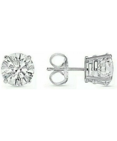 1 Ct Round Diamond Solitaire 14K White Gold Plated Push Back Women's Stud Earring 925 Silver $10.84 Earrings