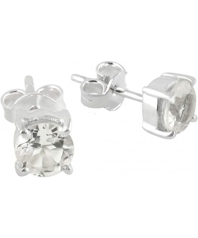 5mm Faceted Post Earrings in Sterling Silver Danburite $21.12 Earrings