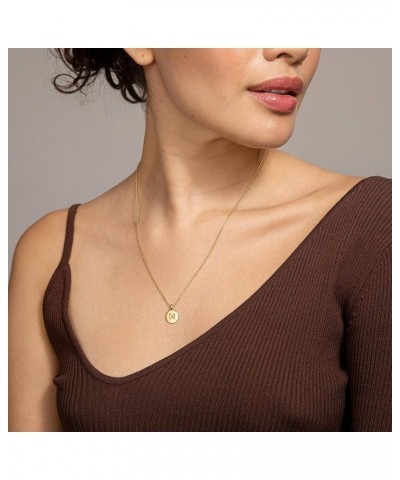 14K Rose Gold Plated Letter Necklace for Women | Gold Initial Necklace for Girls Yellow Gold A $8.98 Necklaces