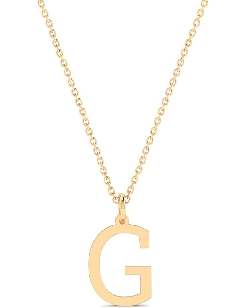 Letter Necklace in 14K Solid Gold | 14k Gold Small Initial Necklace for Women | Alphabet Jewelry, A-Z All Letters, 18 G $48.8...