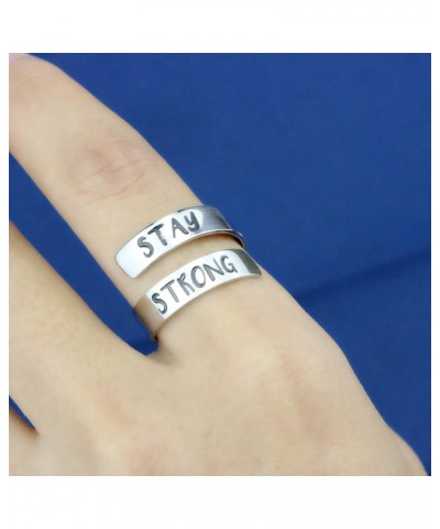 Adjustable Ring Inspirational Jewelry Personalized Stainless Steel Rings Birthday Graduation Gifts for Girls … Exhale the bul...