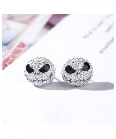 Women Earrings Crystals Skull Stud Earrings Jack Nightmare Before Christmas Earrings Girls Earrings Christmas Gifts Jewelry f...