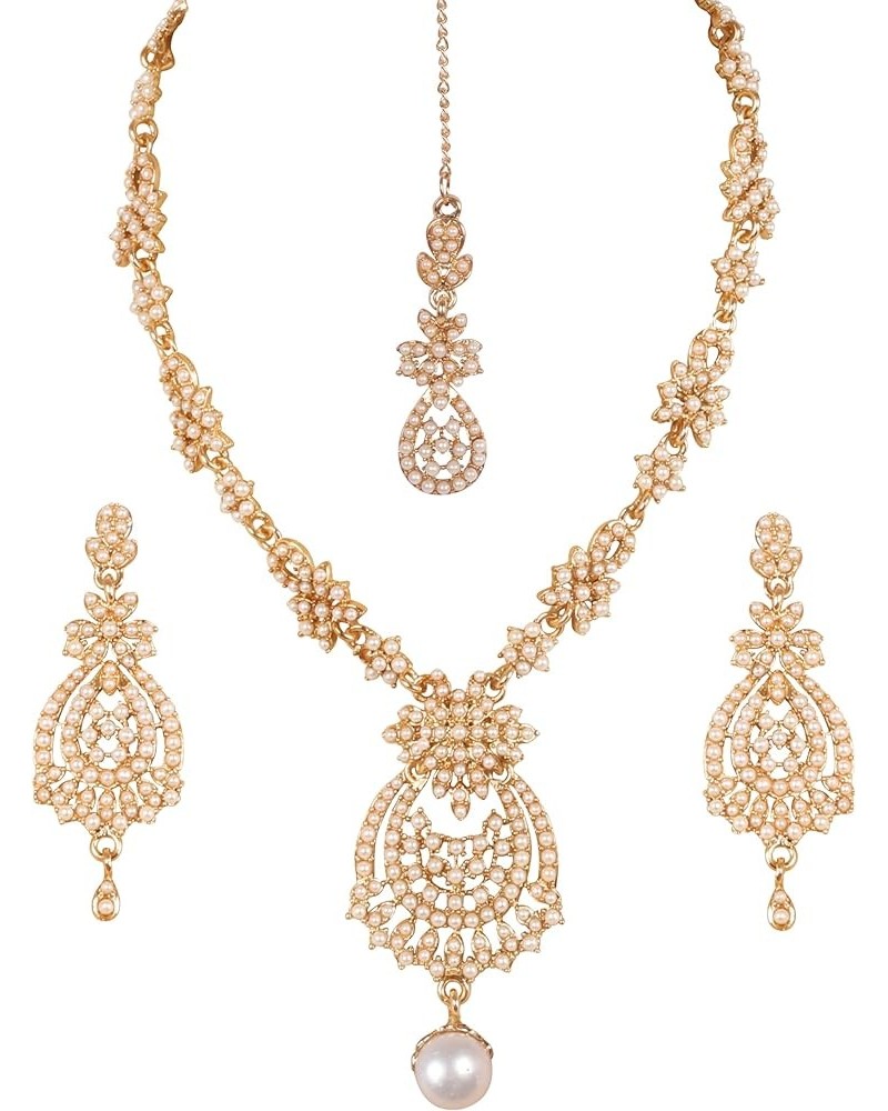 Indian Bollywood Gorgeous intricate Workmanship Sparkling Rhinestone crystal wedding Designer Jewelry Necklace Set In Gold or...